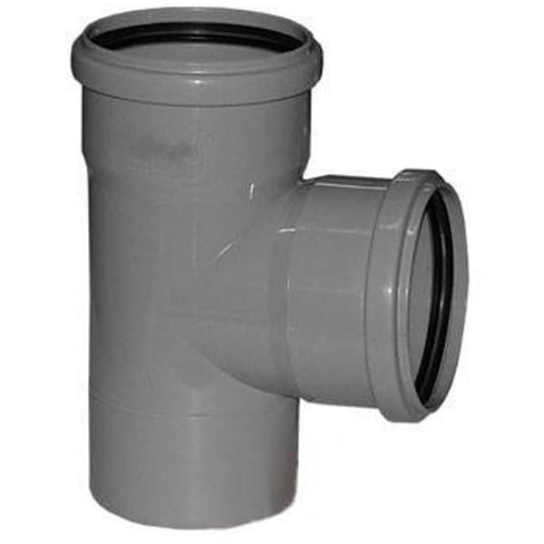 Тройник Хемкор НПВХ Дн50х50х87° (серый)