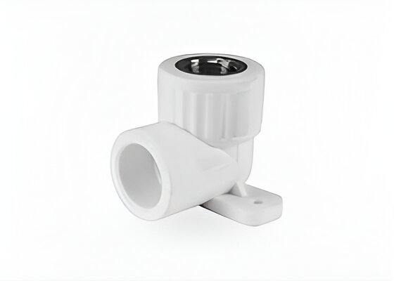 Угольник комбинированный VALFEX PP-R Dn20х1/2" ВР с креплением (белый)