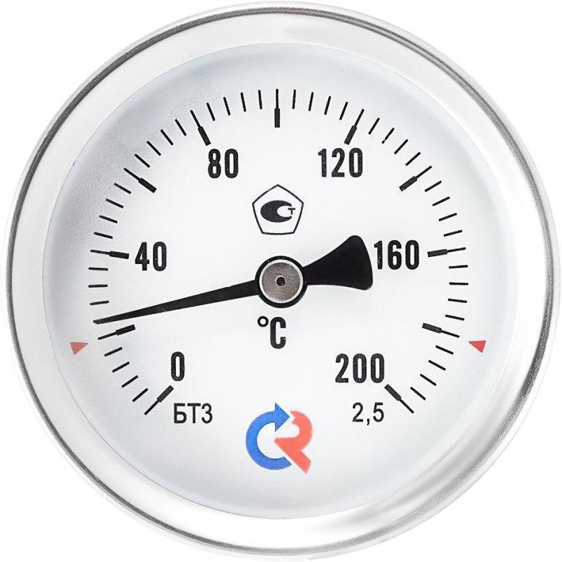 Термометр Росма БТ-51.211(0-160С)G1/2.64.1,5 c латунной гильзой общетехнический (осевой)