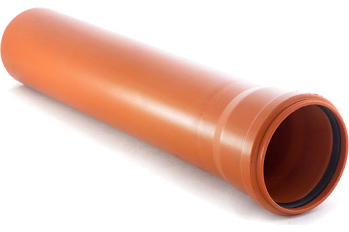 Труба канализационная РосТурПласт ПИАРКОМ PP-B Дн110х2,7 SN2 L=2,0м (рыжий)