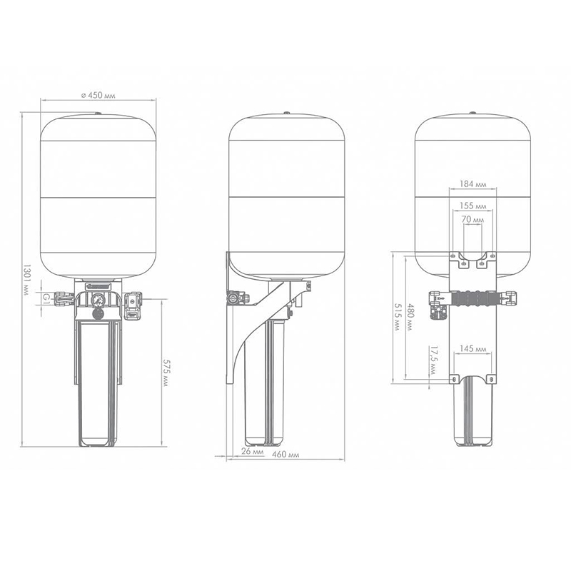 Комплект автоматизации на баке Джилекс КРАБ-Т 100л