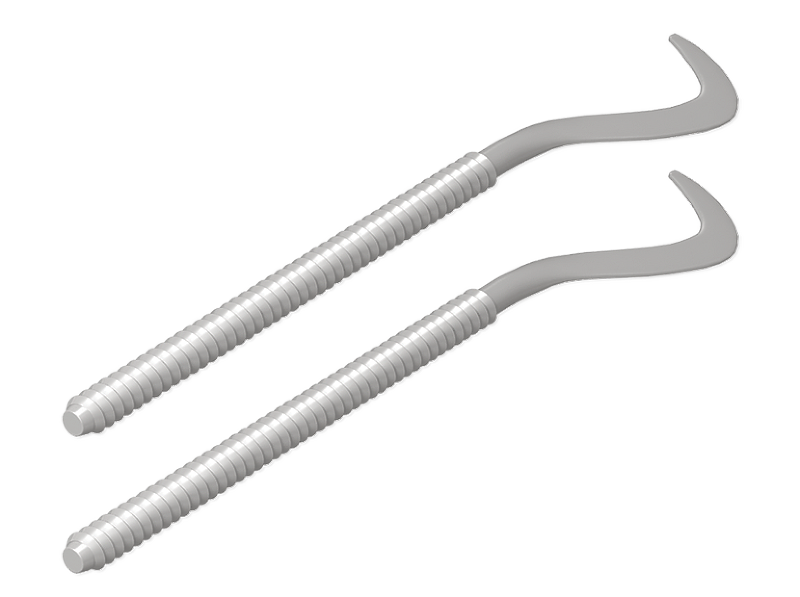 Комплект плоских кронштейнов с дюбелями Royal Thermo (7,2х170мм) серебристые