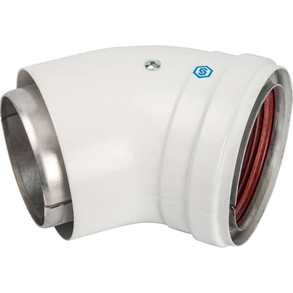 Отвод дымохода STOUT DN 80  45° утепленный п/м