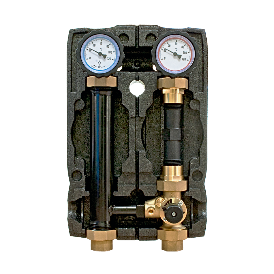 Насосная группа HOOBS DN25 1ВРх11/2НР без насоса (с 3-х ходовым клапаном)