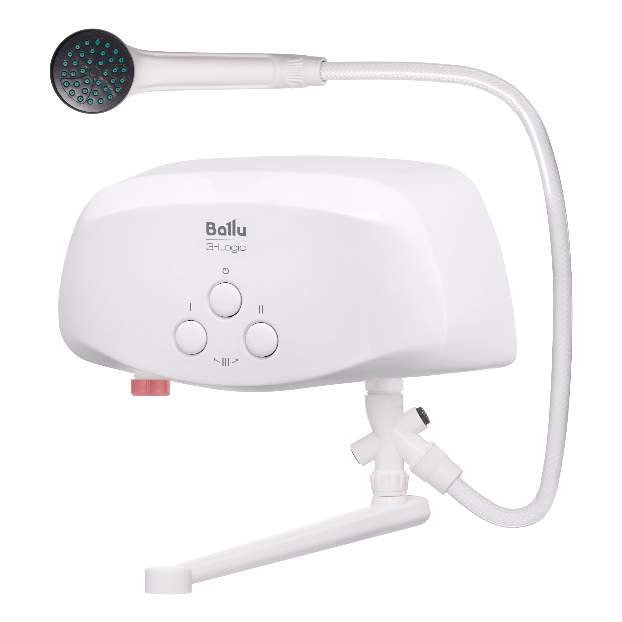 Проточный электрический водонагреватель Ballu 3-Logic TS (3,5 kW) - кран+душ