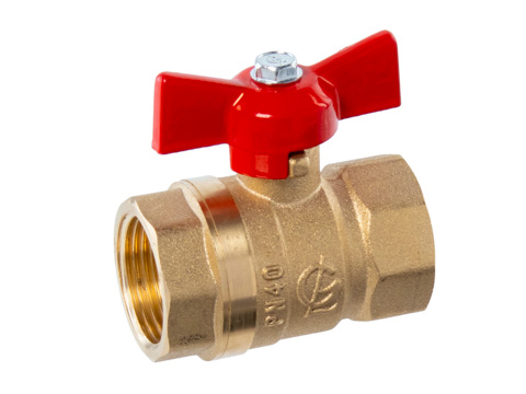 Кран шаровой ГАЛЛОП Стандарт 230 Ду20 Ру40 ВР полнопроходной (бабочка красная)