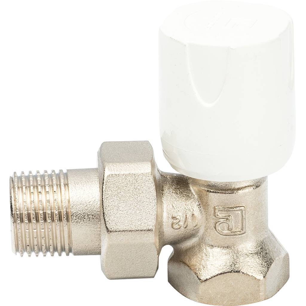 Регулирующий вентиль LUXOR easy RS 102 1/2'' ручной угловой линейный для стальных труб