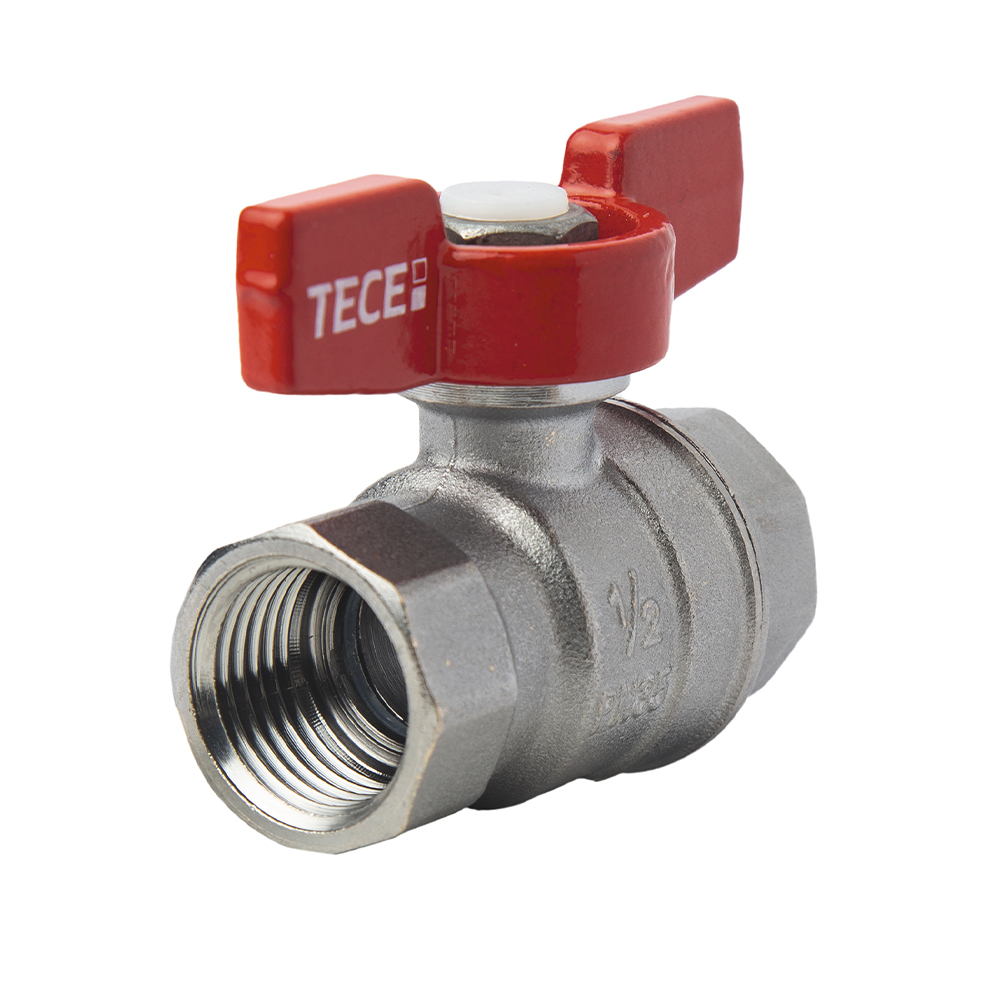Кран шаровой TECE 1/2 ВВ полнопроходной бабочка