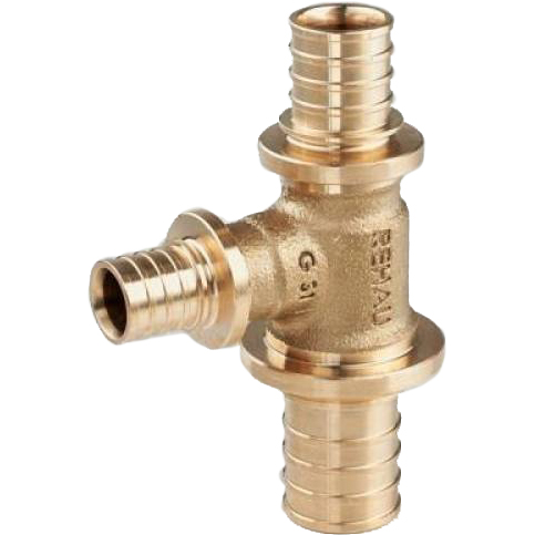 REHAU RAUTITAN PLATINUM Тройник с уменьшенным боковым и торцевым проходами 20-16-16 RX