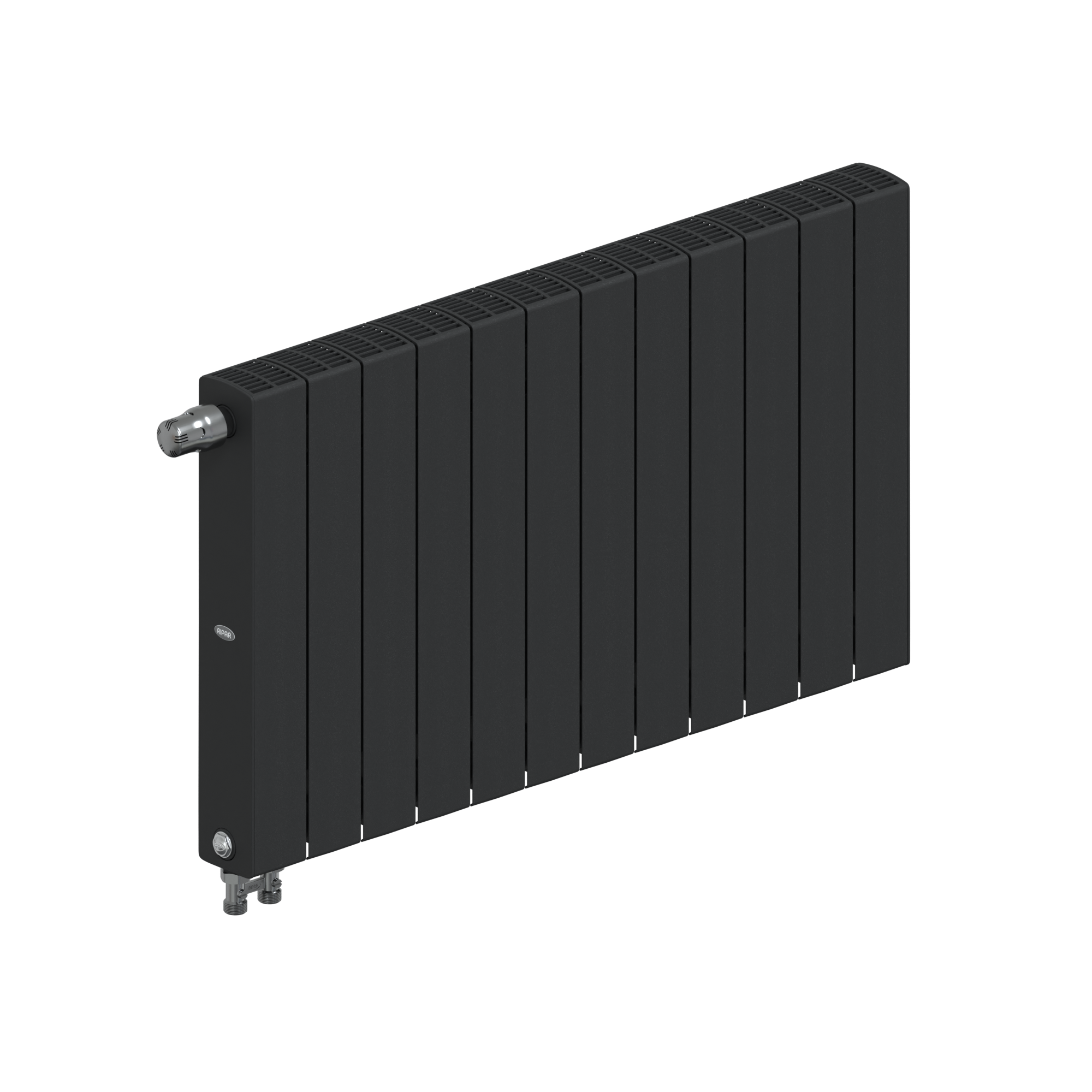Радиатор биметаллический RIFAR SUPReMO VENTIL 500 12 секций нижнее левое подключение (Антрацит)