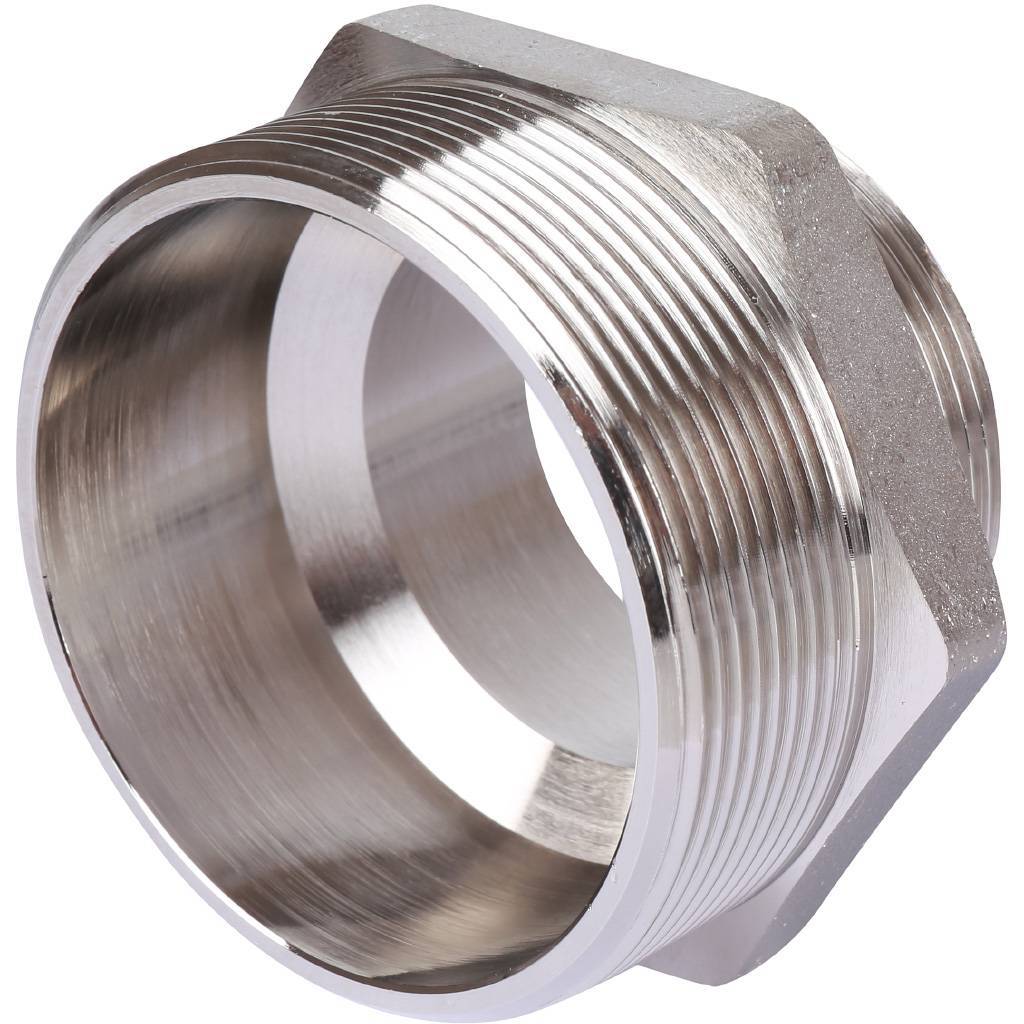 Ниппель STOUT 2 1/2"х2" переходной HH (никелированный)