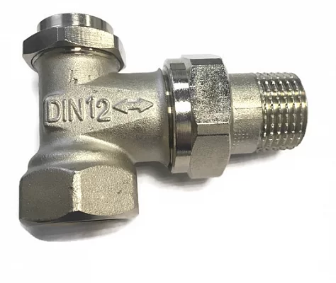 Вентиль запорный HERZ RL-5 1/2" угловой с возможностью гидравлической настройки и слива