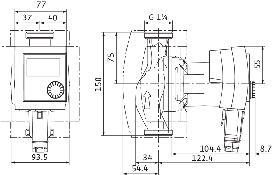Циркуляционный насос Wilo STRATOS PICO-Z 20/1-6