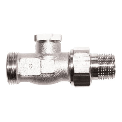 Запорный клапан HERZ RL-1 1/2"x3/4"EK проходной с возможностью регулировки без фиксации настройки