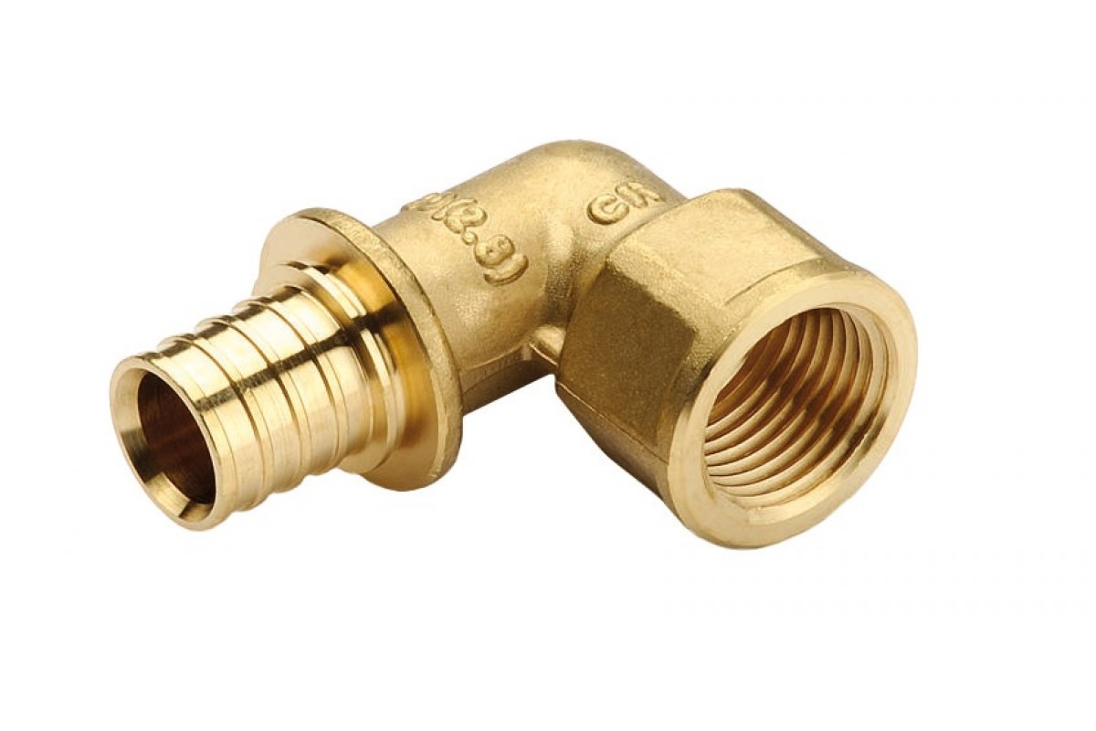 Угольник 90° ELSEN Ø 16 — 1/2" В, латунь