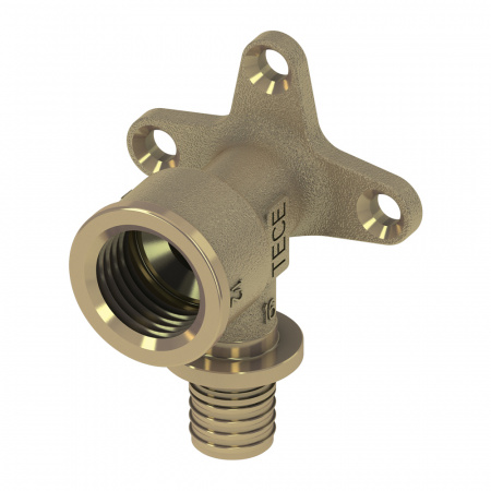 Уголок TECE TECEflex 20х3/4 с настенным креплением внутренняя резьба (латунь)