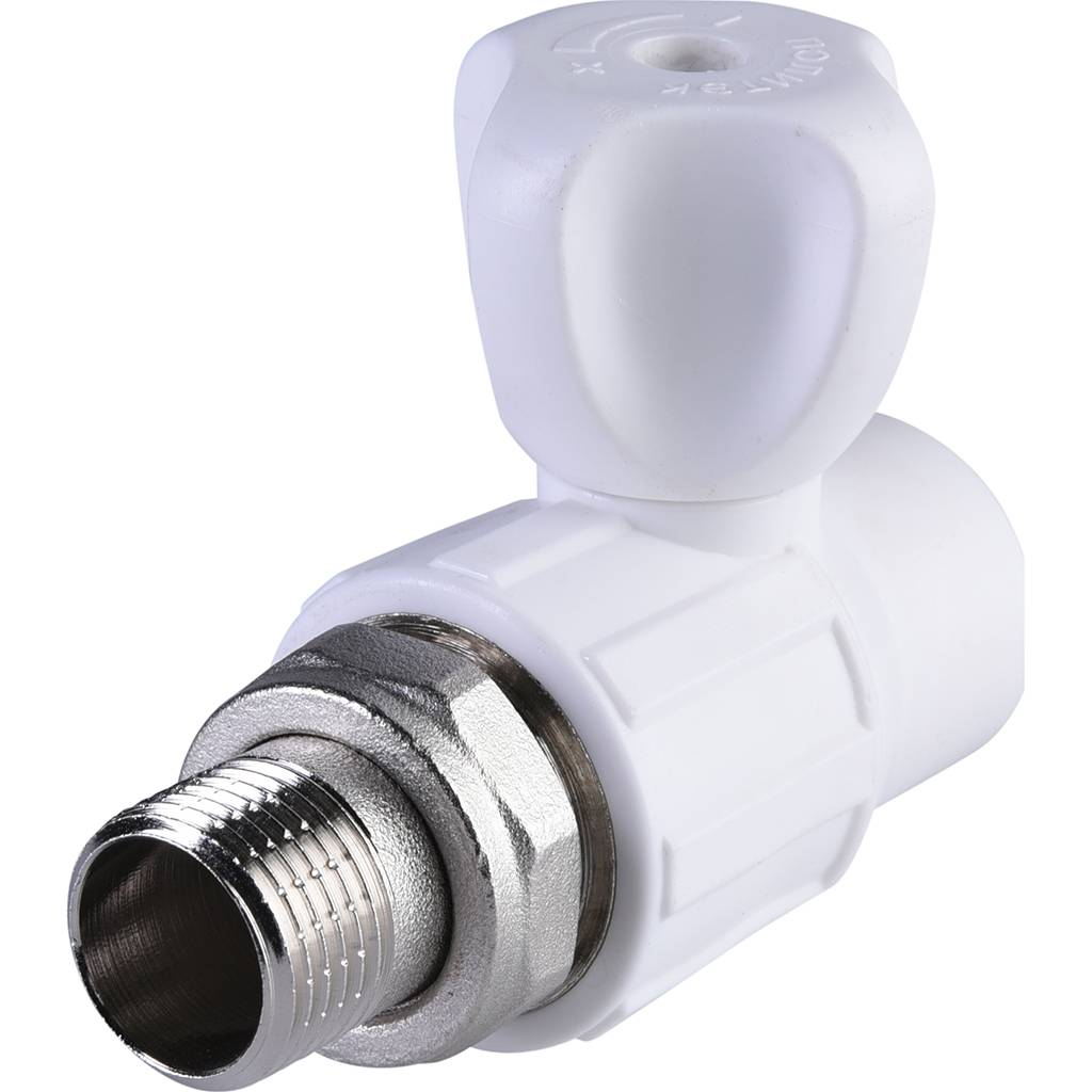 Кран шаровой Политэк 20х1/2" прямой для радиатора