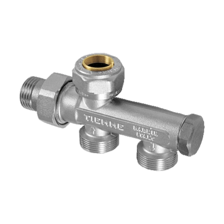 Узел нижнего подключения TIEMME 3370K 1/2"- 24х19 для 1 трубной системы с 50% подачей
