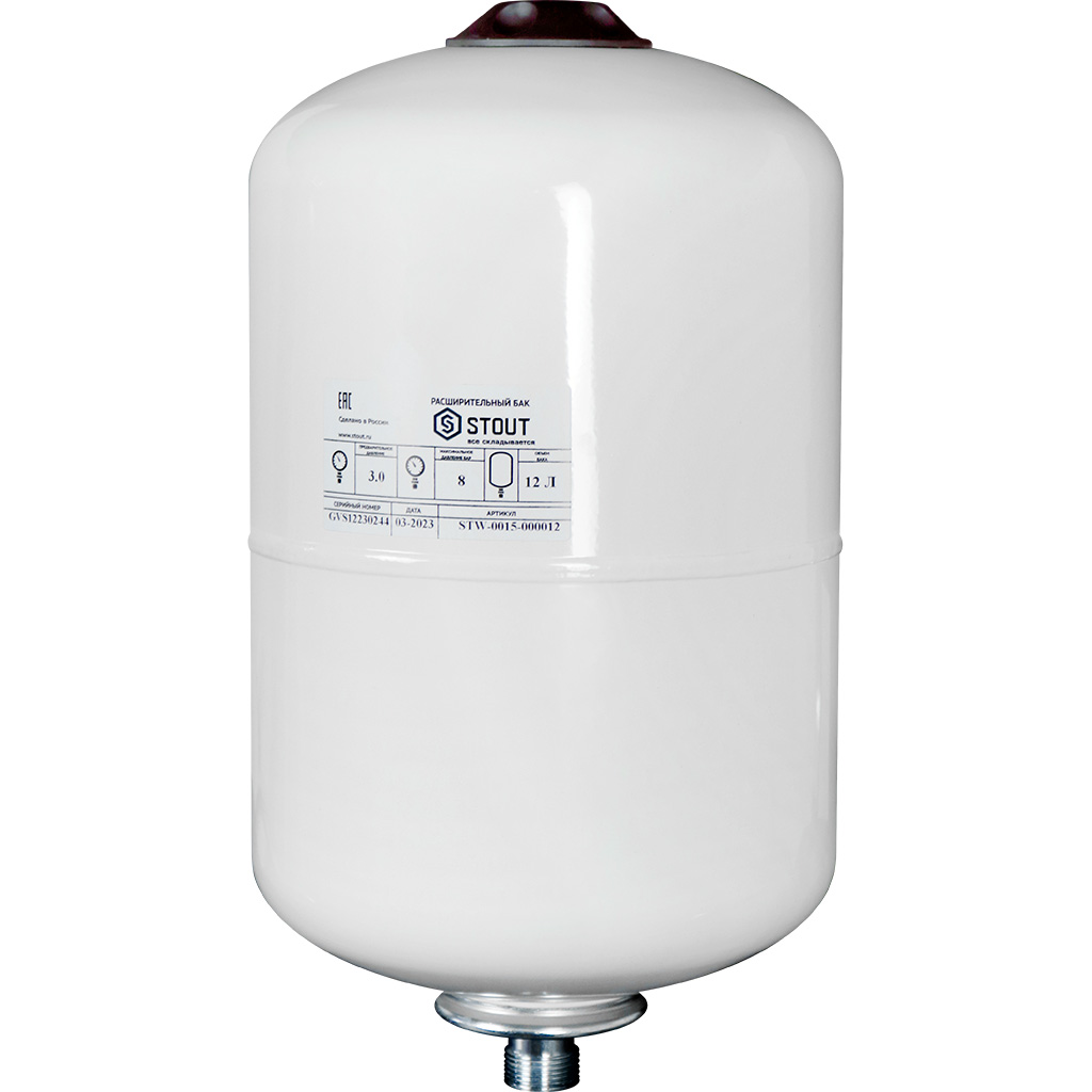 Расширительный бак STOUT 24 л. для ГВС вертикальный (белый)