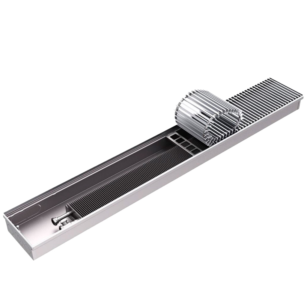 Конвектор внутрипольный ROMMER RCN 80.260.4500 (Решётка роликовая, анодированный алюминий)