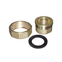 Гайка сантехническая HOOBS с ответной частью (гайка с буртом) 1 1/2" с прокладкой EPDM