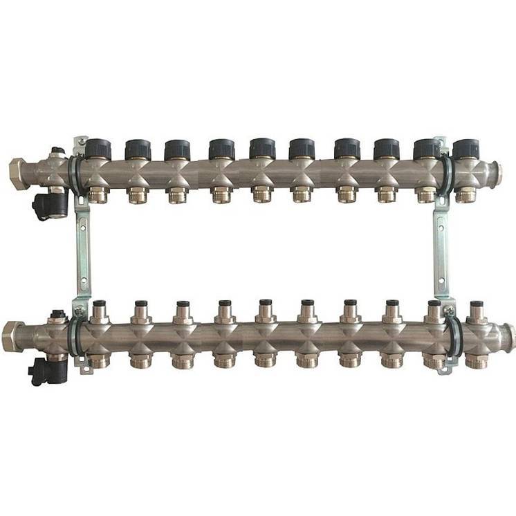 OVENTROP Группа коллекторная Oventrop "Multidis SF 10" со встроенными регулирующими вставками на 10