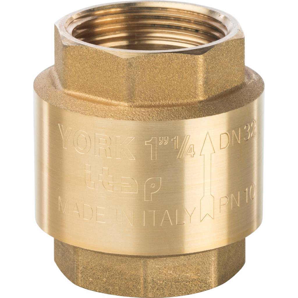 Клапан обратный STOUT 1 1/4" пружинный муфтовый с пластиковым седлом