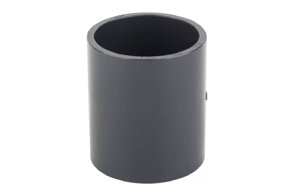 Муфта Aquaviva ПВХ Дн20 Ру16 напорная под клеевое соединение (серый)