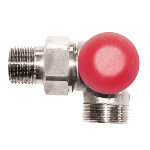 Клапан термостатический HERZ TS-90-V 1/2"x3/4"EK трехосевой “CD” (клапан справа от радиатора)