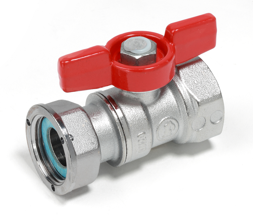 Кран шаровой Giacomini R251P Ду25 Ру35 ВР НГ для счетчиков стандартнопроходной (ручка-бабочка)