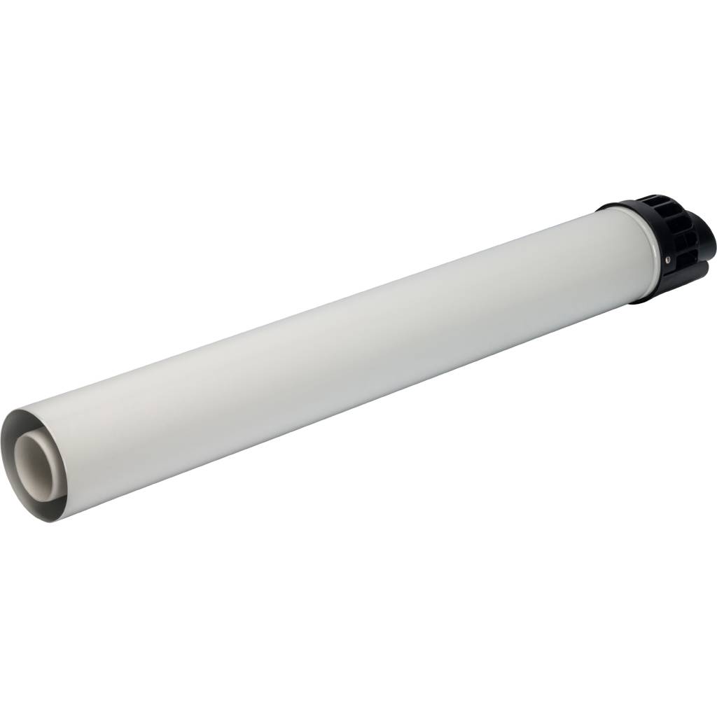 Труба STOUT D60/100 854 мм для прохода через стену с манжетами и оголовком конденсац. 