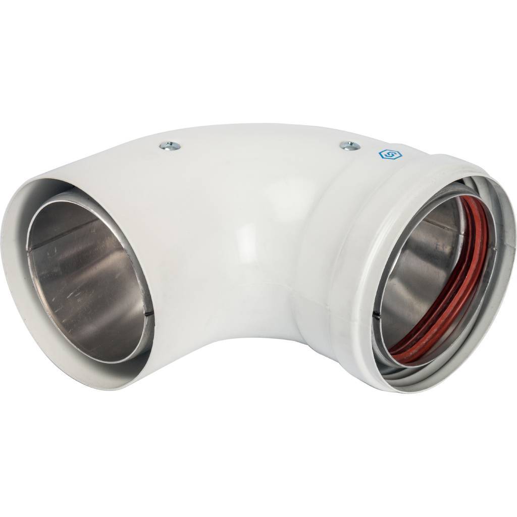 Отвод дымохода STOUT DN 80  90° утепленный п/м