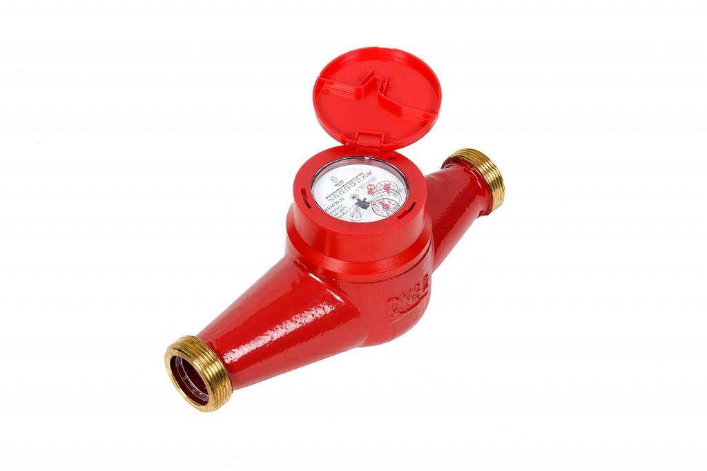 Счетчик воды универсальный Декаст ВСКМ 90-32 Ду32 Ру16 Qn=6 м3/ч 120°С L=260мм резьба