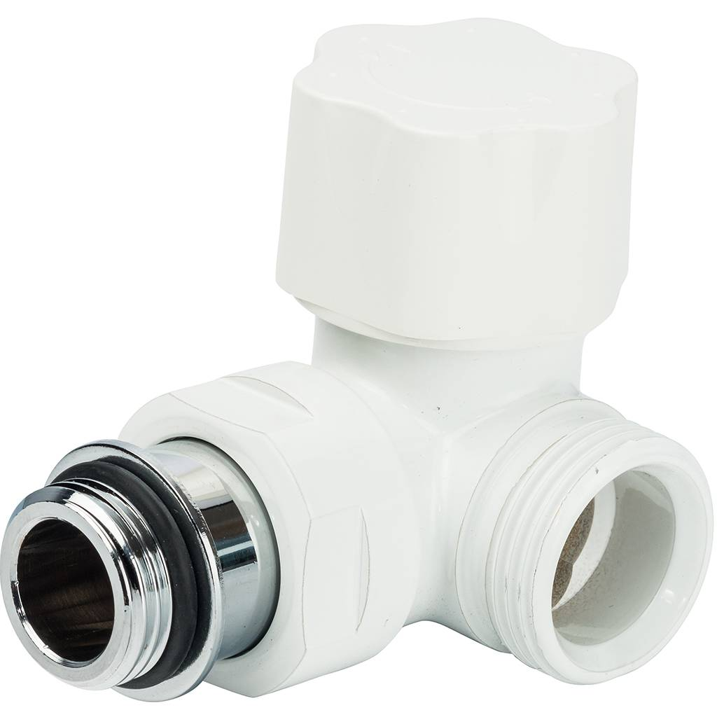 Термостатический комплект LUXOR KT 269/A 1/2"EK угловой правый (RCD269/A+DCS33/A+TA1200) белый-хром