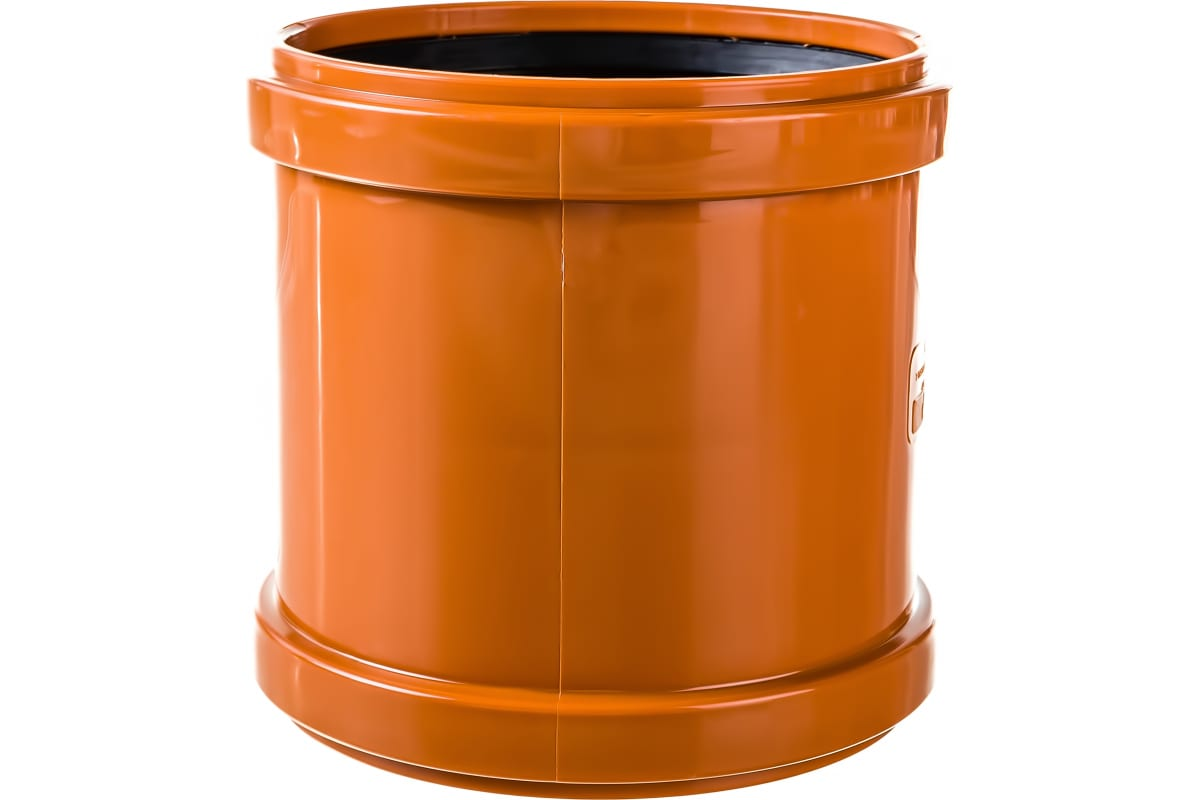 Муфта двухраструбная РосТурПласт PP-B Дн160 наружная канализация (рыжий)