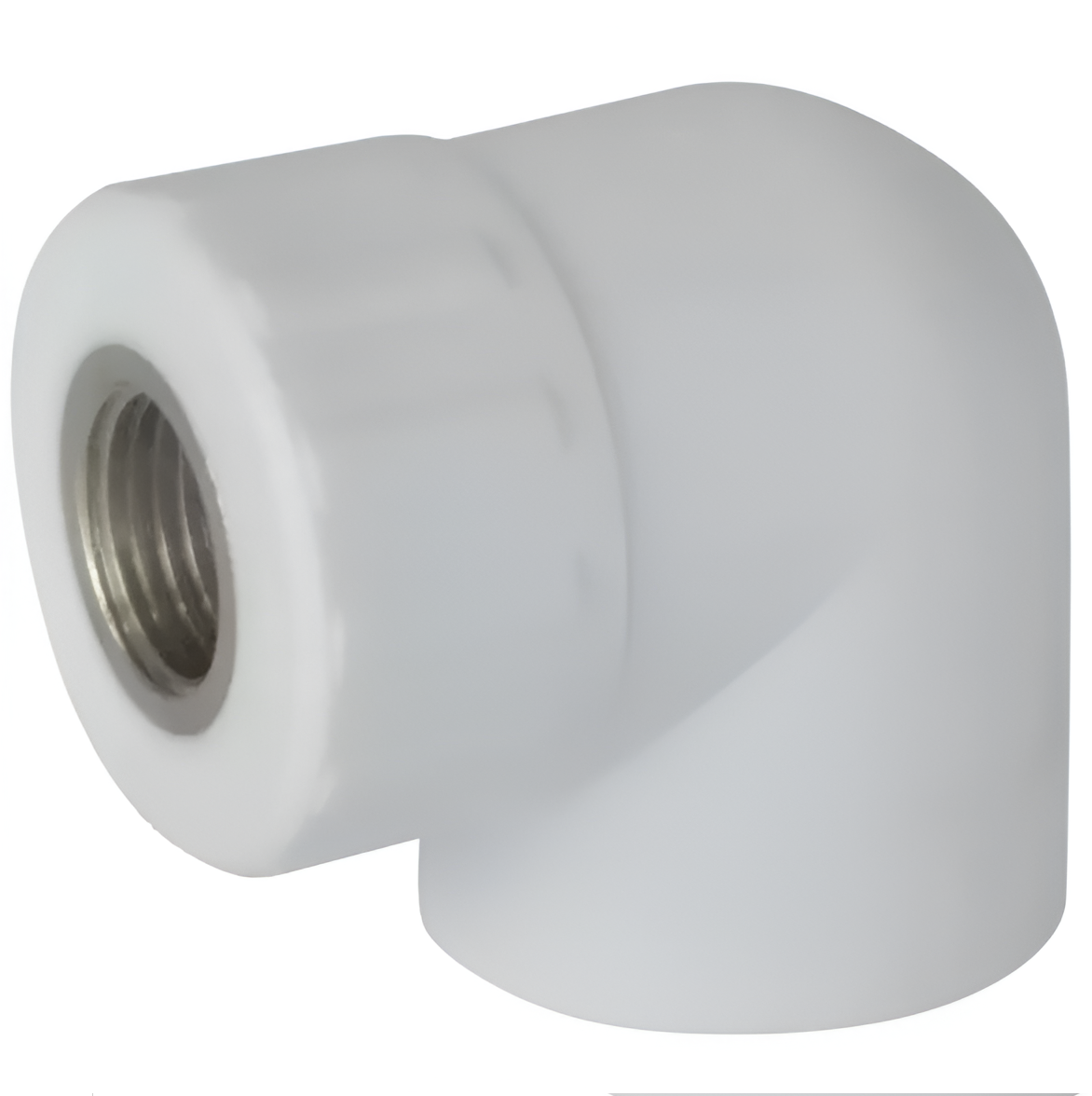 Угольник комбинированный РосТурПласт PP-R Дн20х3/4" ВР (белый)