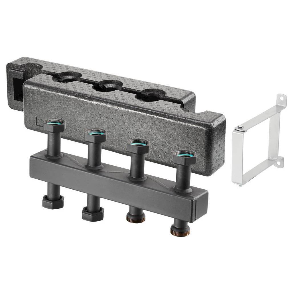 OVENTROP Распределительная гребенка с изоляцией для "Regumat" DN 25 с нижним подключением, 3 контура