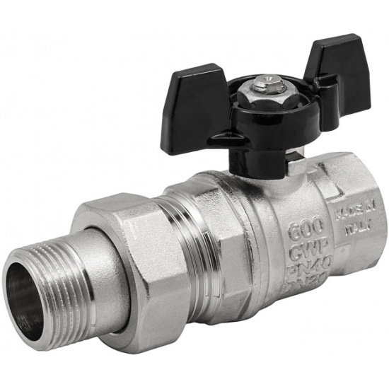 Кран шаровой ELSEN Strong T, НВ 1/2", ручка-бабочка