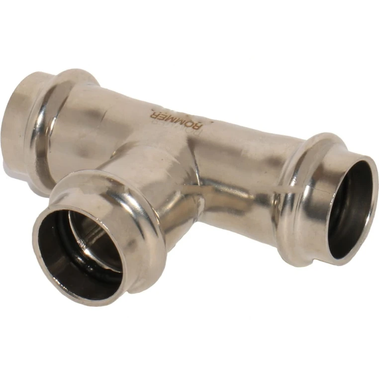 Тройник равнопроходной ROMMER 54 ВПр (нержавеющая сталь)