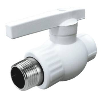 Кран шаровой VALFEX PP-R Dn25х3/4" НР Ру25 комбинированный (белый)