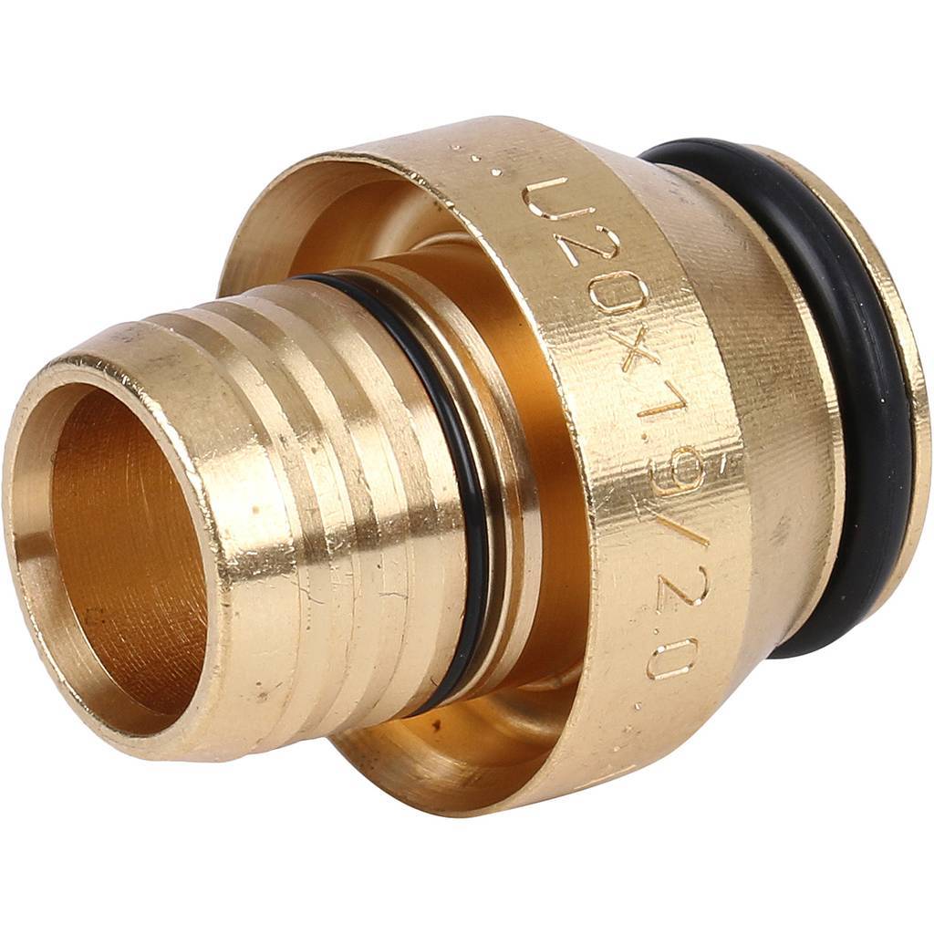 Uponor FLEX-X зажимной адаптер из покрытой латуни PE-X 20X1,9/2,0-3/4"ВР Евроконус