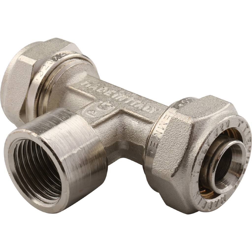 Тройник TIEMME 20х1/2х20 с внутренней резьбой