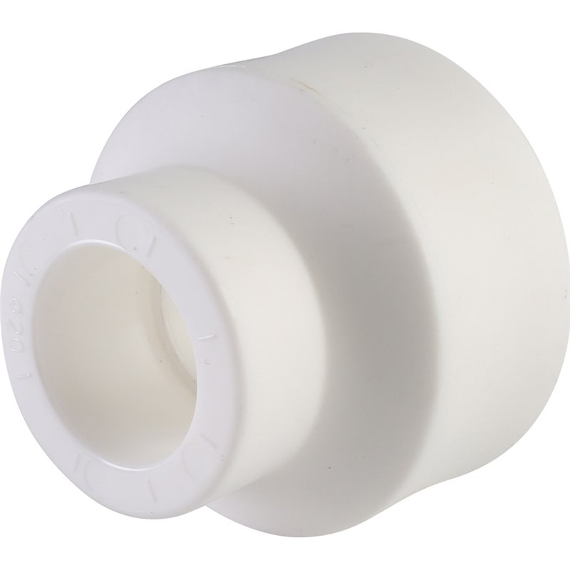 Муфта переходная Политэк 32х20 внутренняя/внутренняя для полипропиленовых труб (сварка) белая