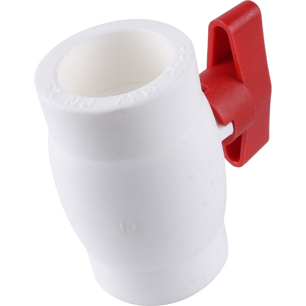 Kalde Мини-кран шаровой с красной ручкой для полипропиленовых труб d=32