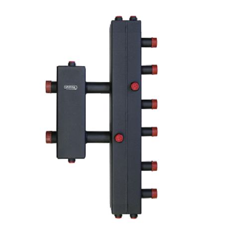 Гидроразделитель ZOTA с коллектором вертикальный 3 контура (до 70 кВт)
