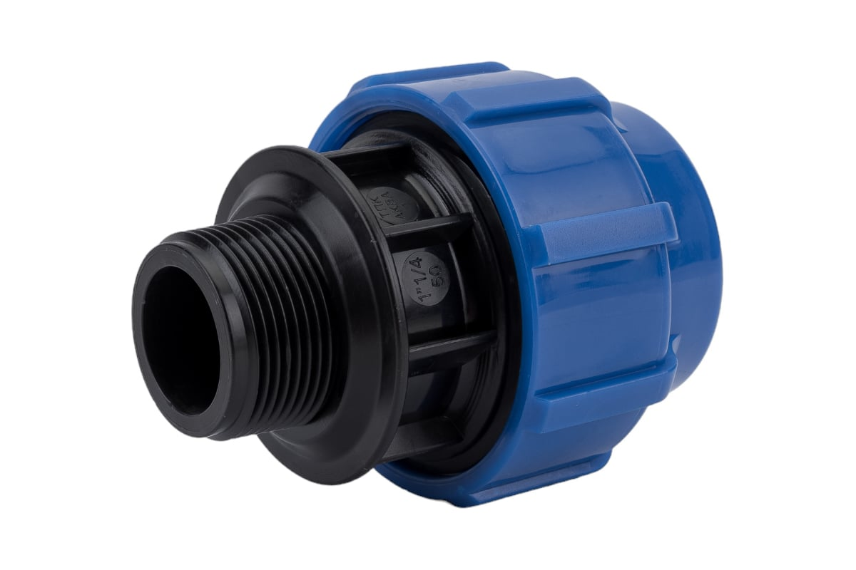 Муфта компрессионная ТПК-АКВА ПЭ Дн50х1 1/4" НР