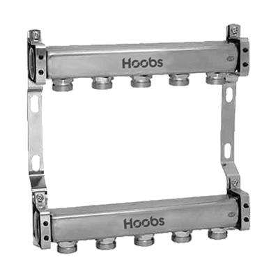 Коллекторная группа HOOBS 1"х3/4"-8 выходов без регулировки