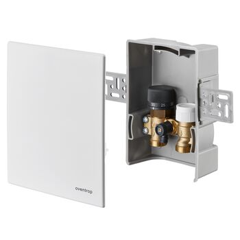 OVENTROP Unibox E vario для рег-я т-ры помещения с вентилем RTL, крышка белая, стот. глубина57мм