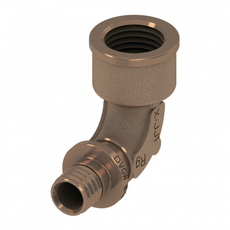 Уголок соединительный TECE TECEflex 32х1 с муфтой внутренняя резьба (бронза)