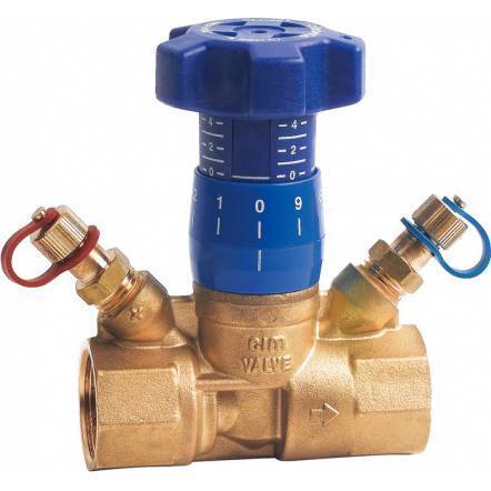 Клапан балансировочный Cimberio CIM 787OT 3/4" ручной с измерительными ниппелями